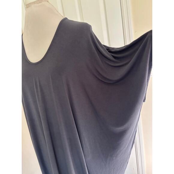 Barefoot Dreams Luxe Milk Jersey Caftan Grey/Graphite One Size - Picture 6 of 7